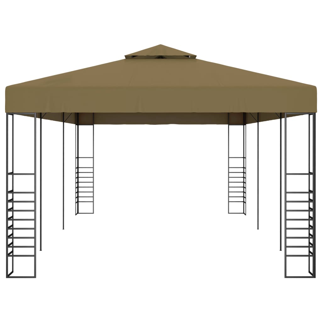 Hagetelt 6x3x2,7 m gråbrun 180 g/m²