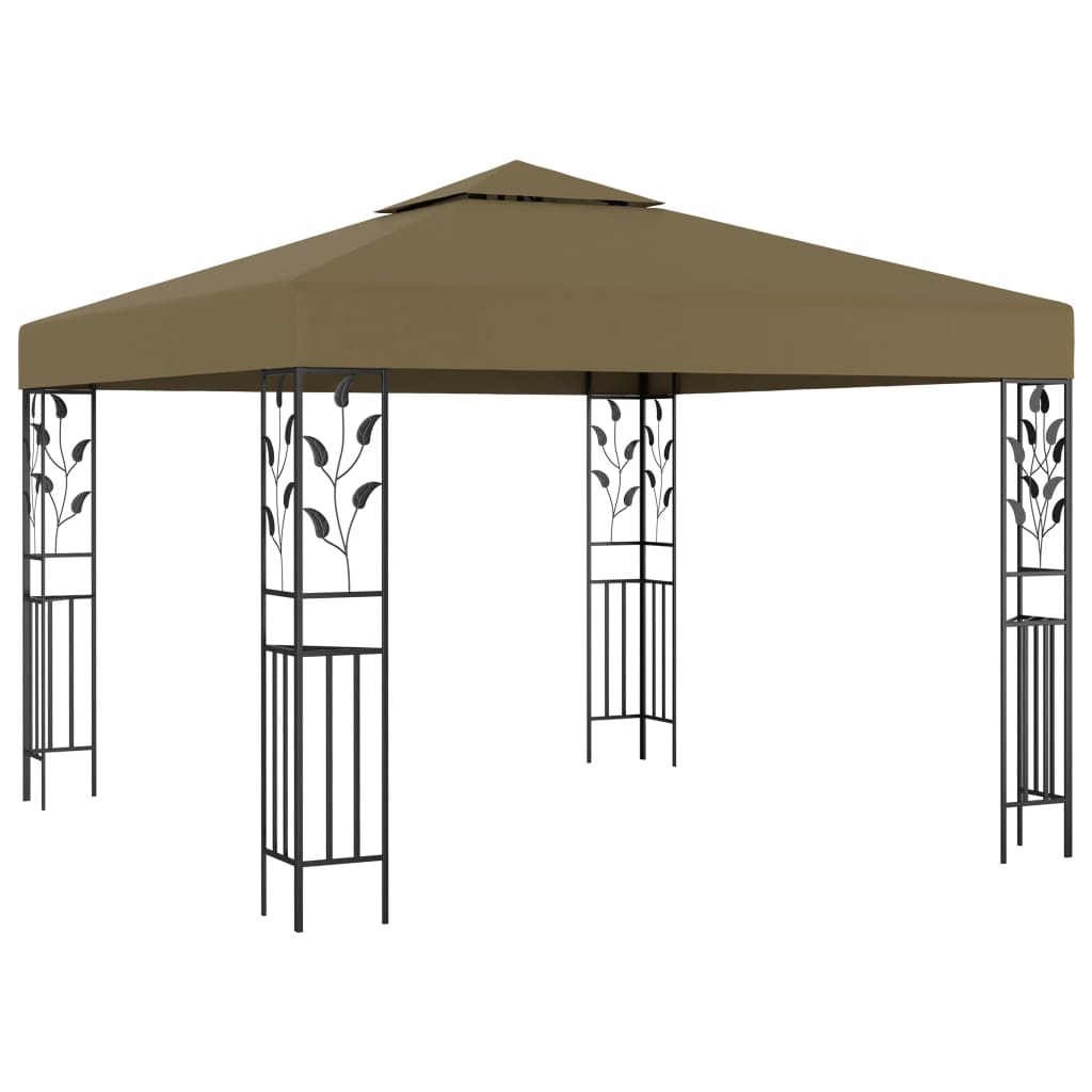 Paviljong 3x3 m gråbrun 180 g/m²