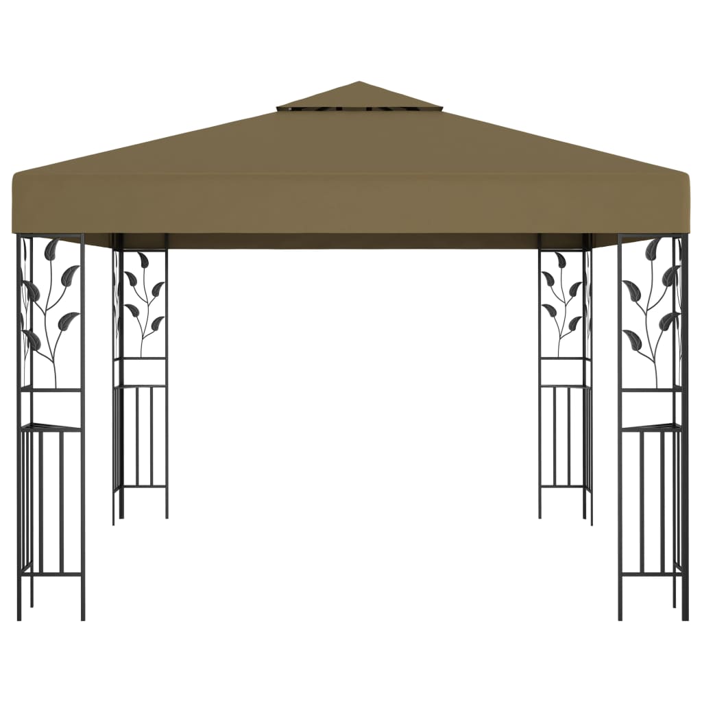 Paviljong 3x3 m gråbrun 180 g/m²