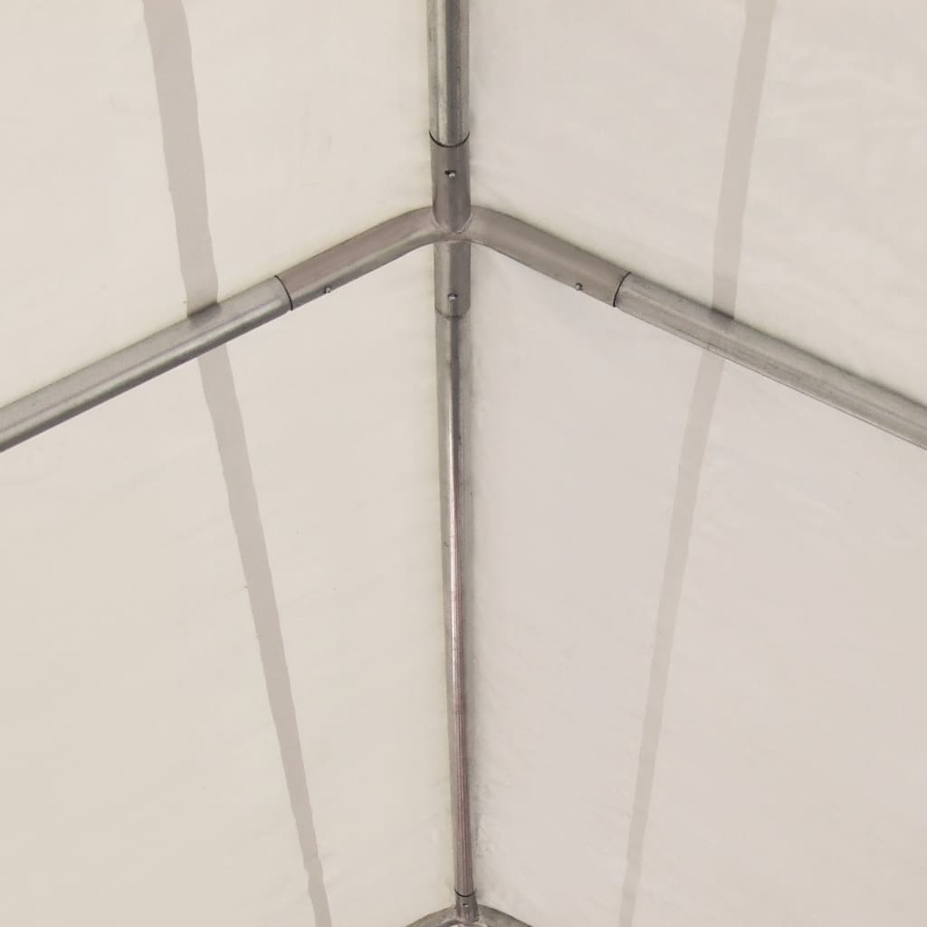 Hagetelt PVC 4x6 m rød og hvit