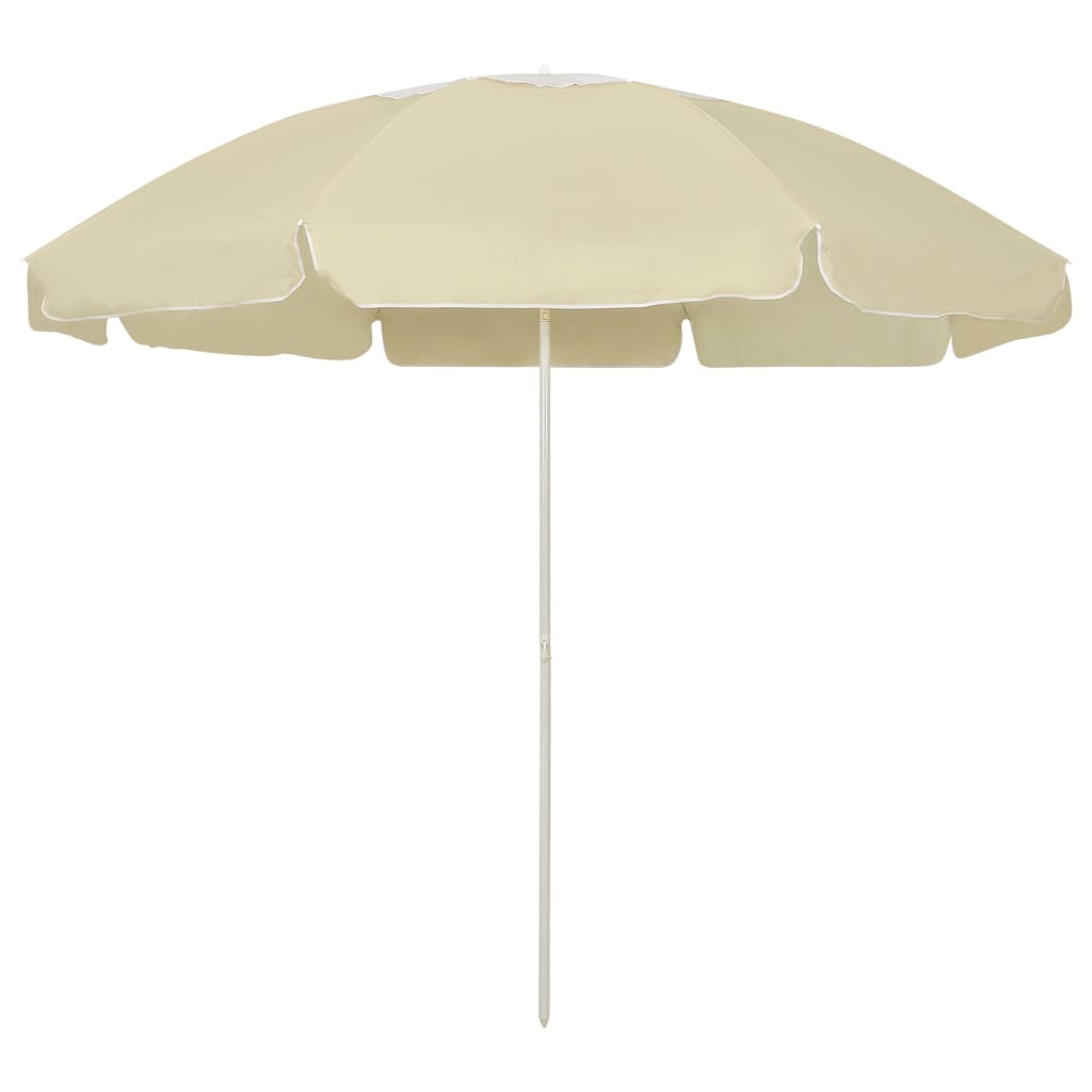 Strandparasoll sandgul 240 cm