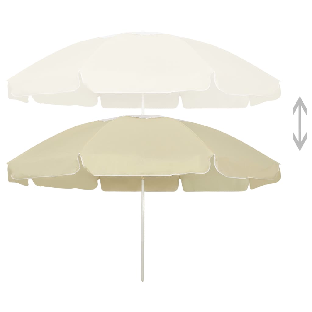Strandparasoll sandgul 240 cm