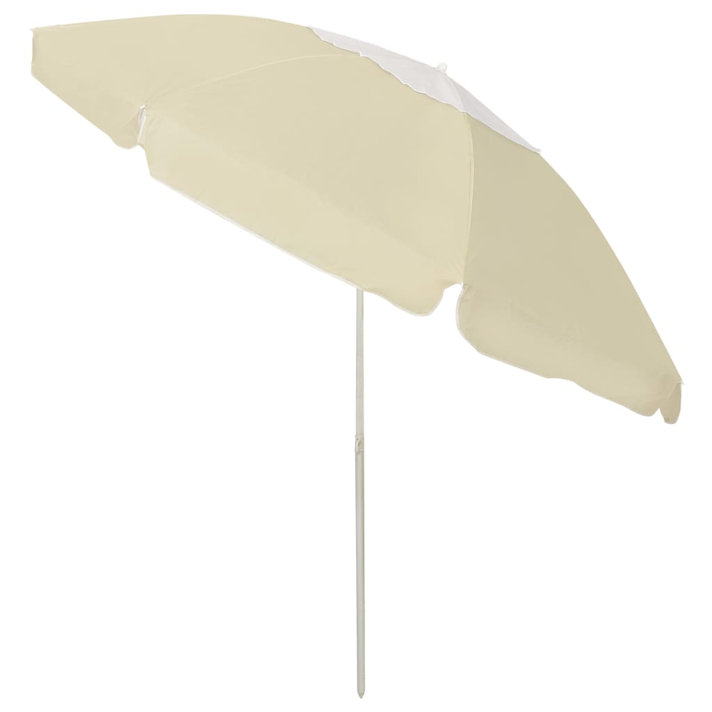 Strandparasoll sandgul 240 cm