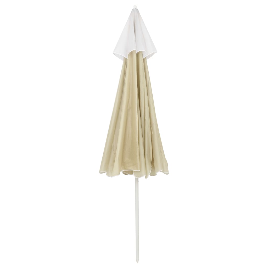 Strandparasoll sandgul 240 cm