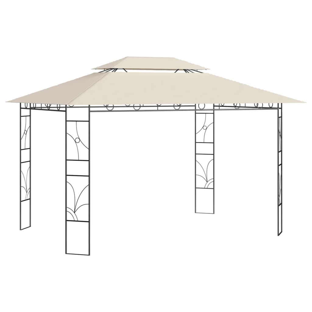 Paviljong 4x3x2,7 m kremhvit 160 g/m²