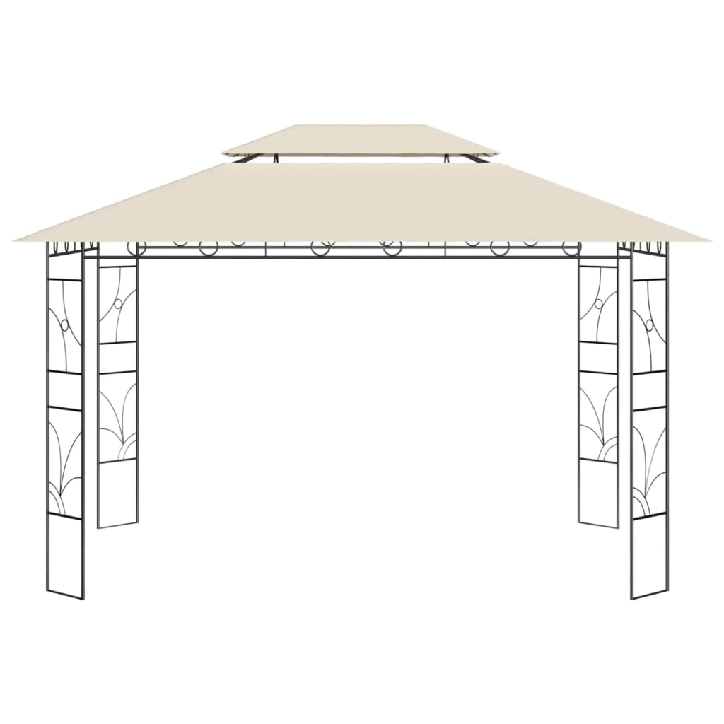 Paviljong 4x3x2,7 m kremhvit 160 g/m²