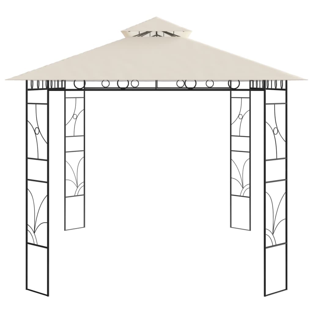 Paviljong 4x3x2,7 m kremhvit 160 g/m²
