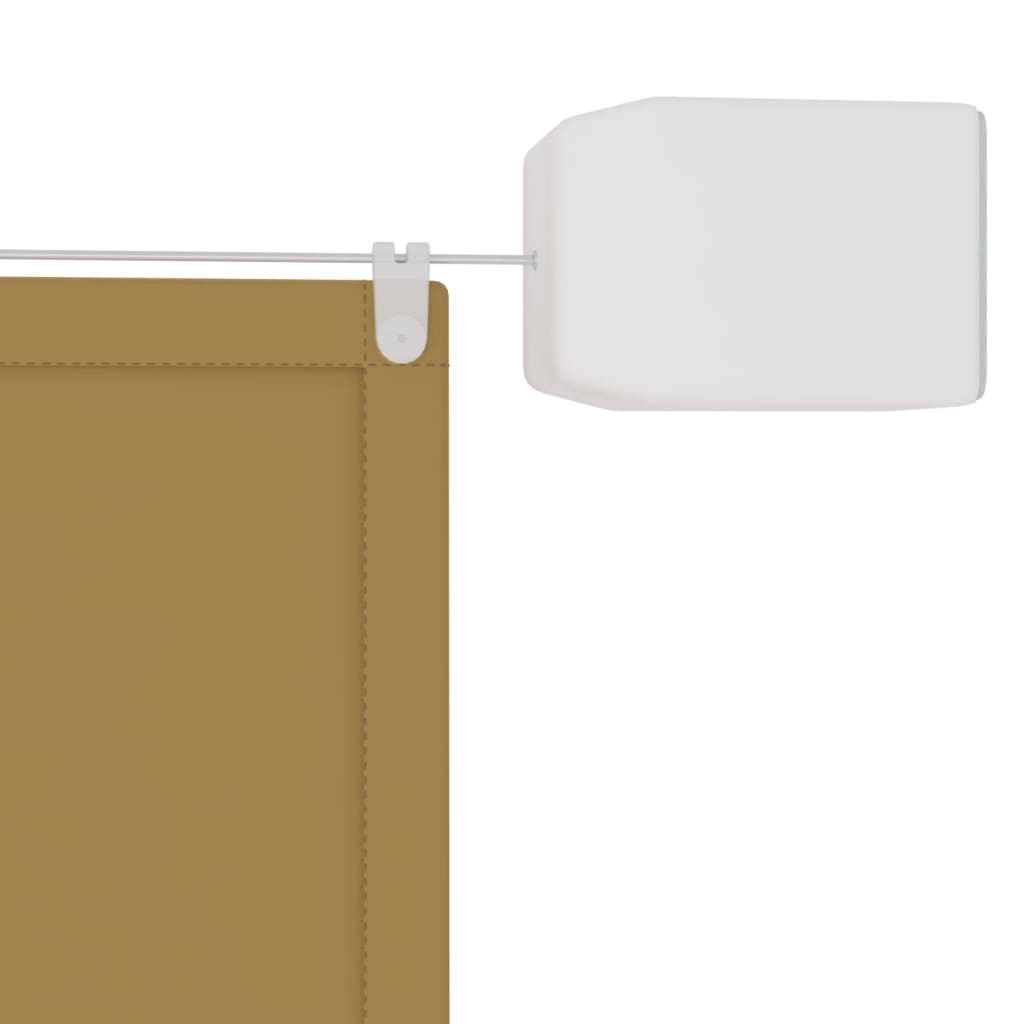 Vertikal Markise Beige 60X600 Cm Oxfordstoff