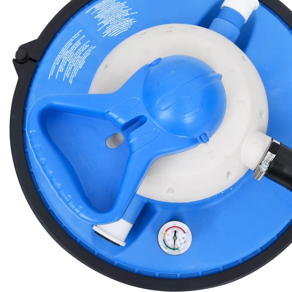 Sandfilterpumpe blå og svart 385x620x432 mm 200 W 25 L