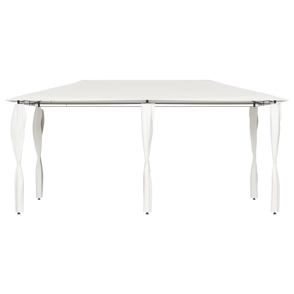 Paviljong med stolpetrekk 2,98x5,3x2,59 m krem 160 g/m²