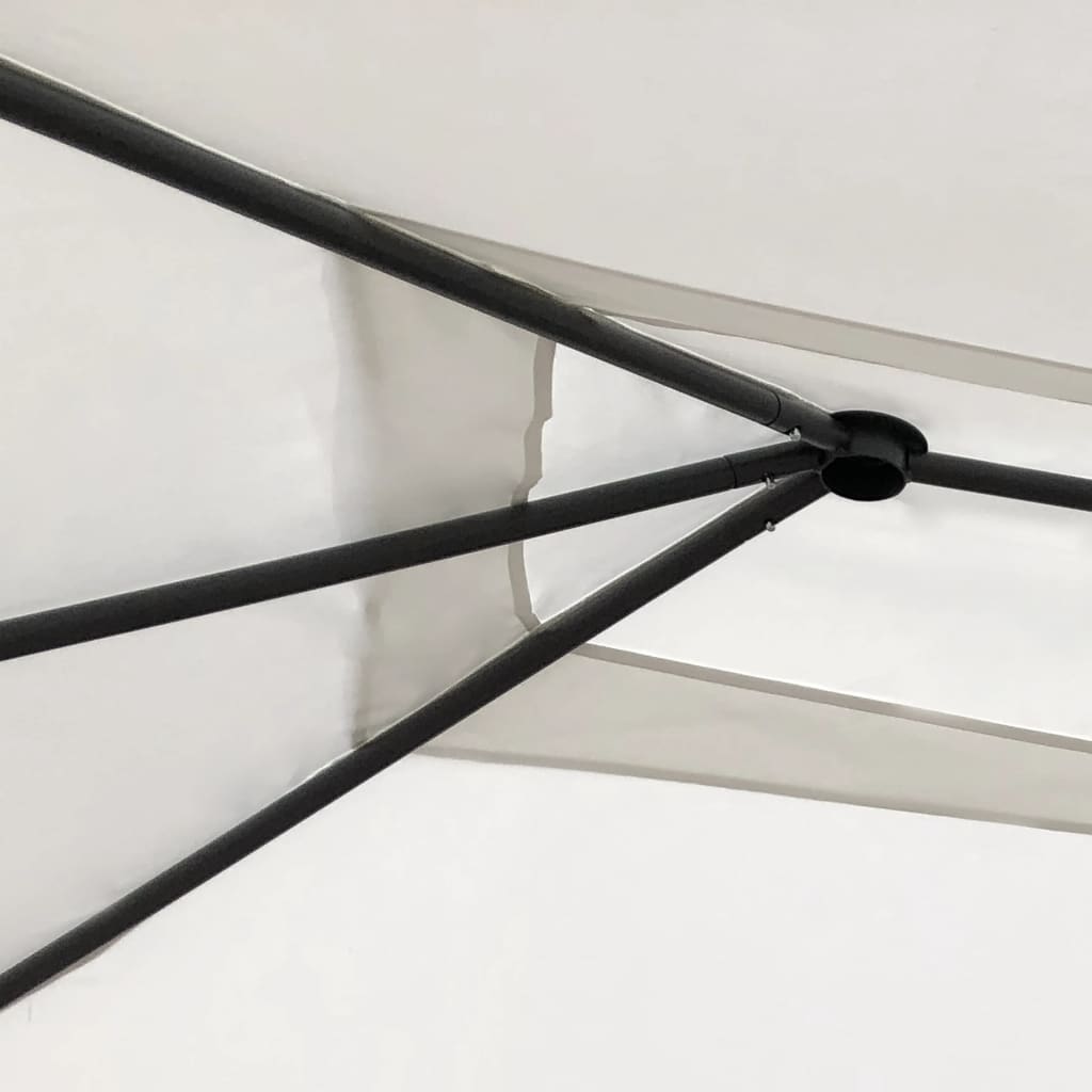 Paviljong med stolpetrekk 2,98x5,3x2,59 m krem 160 g/m²