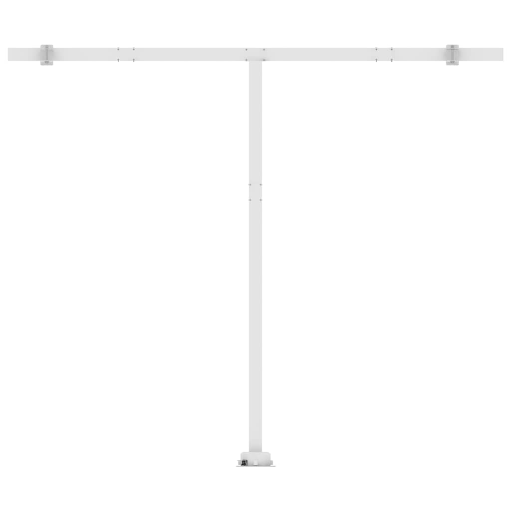 Frittstående manuell uttrekkbar markise 300x250 cm kremhvit