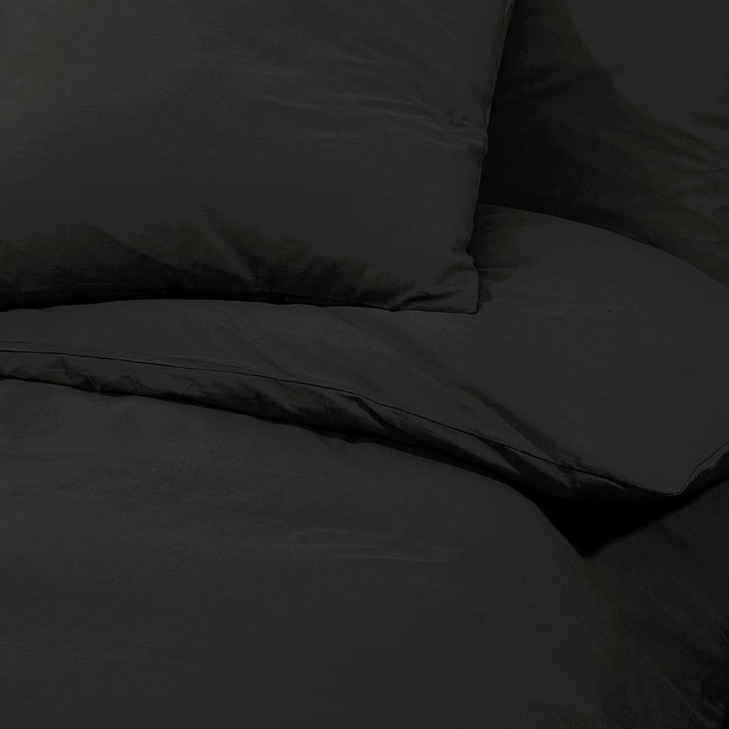 Sengesett svart 140x200 cm lett mikrofiber
