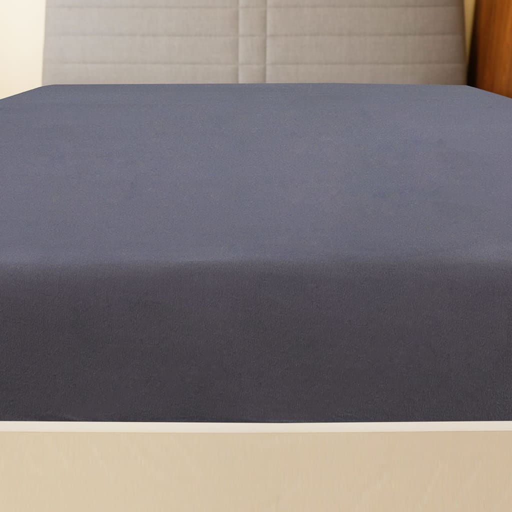 Jerseylaken 2 stk antrasitt 160x200 cm bomull