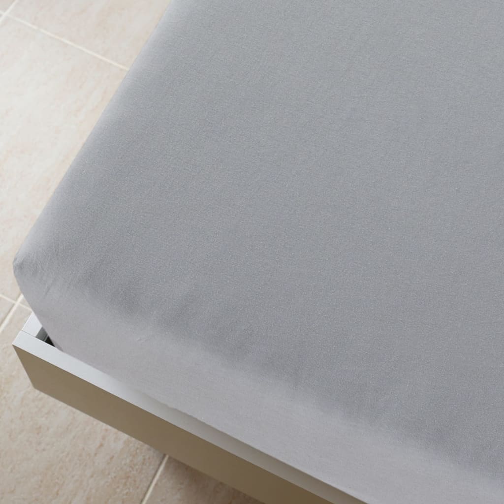 Jerseylaken grå 100x200 cm bomull