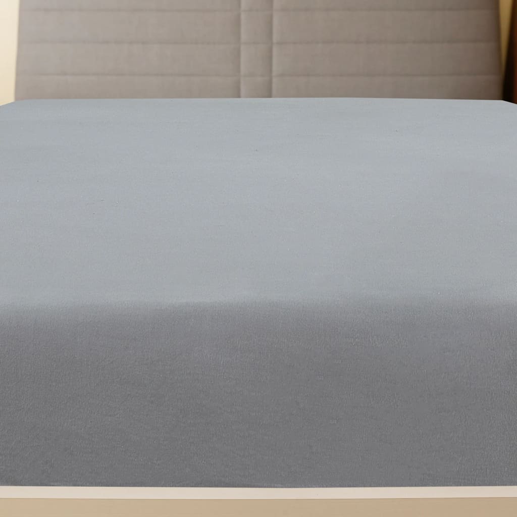 Jerseylaken grå 160x200 cm bomull