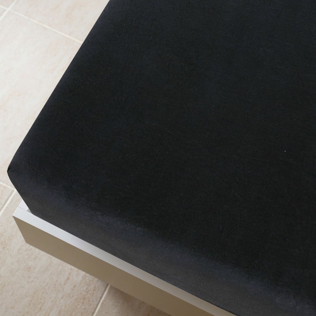 Jerseylaken 2 stk svart 90x200 cm bomull