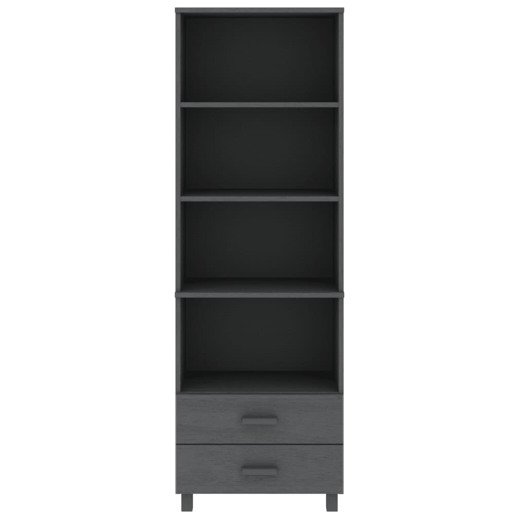 Highboard Hamar Mørkegrå 60X35X180 Cm Heltre Furu