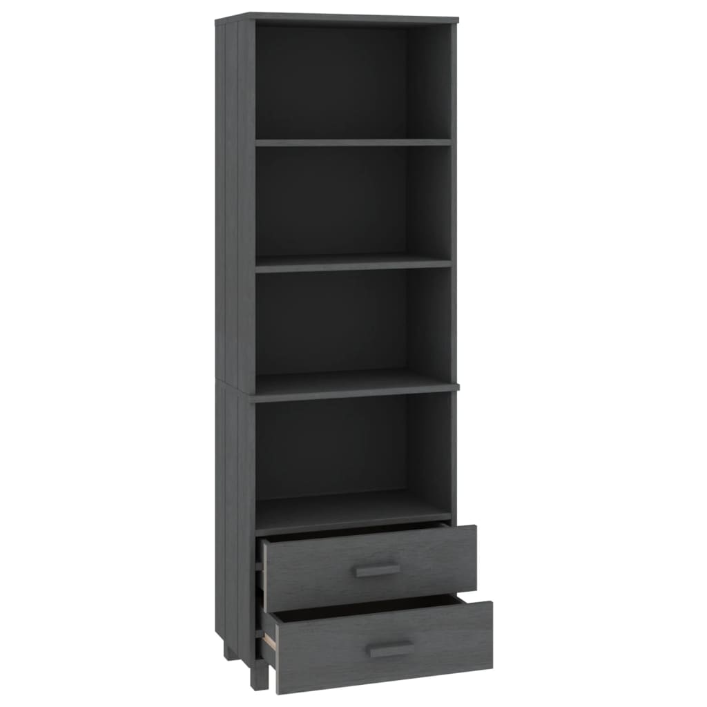 Highboard Hamar Mørkegrå 60X35X180 Cm Heltre Furu