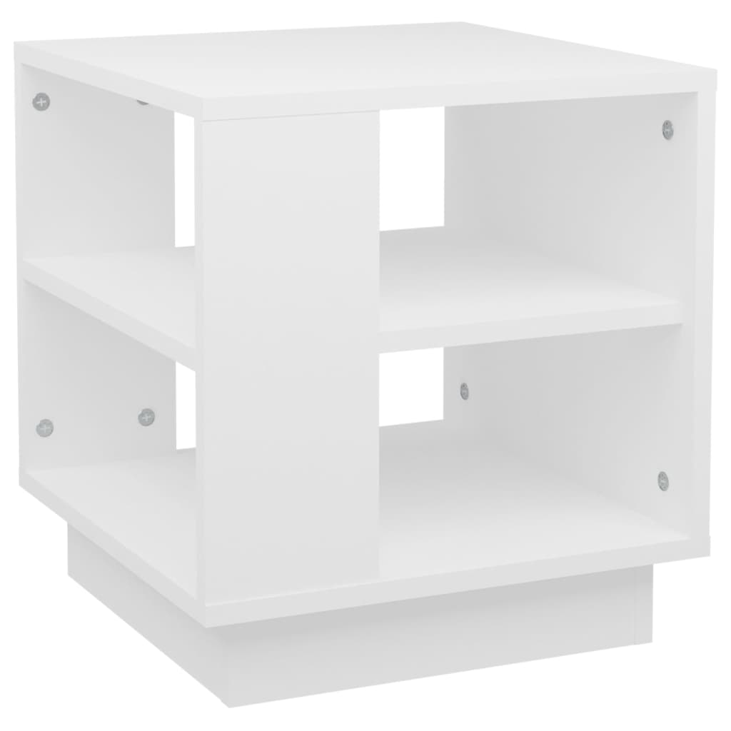 Salongbord hvit 40x40x43 cm konstruert tre