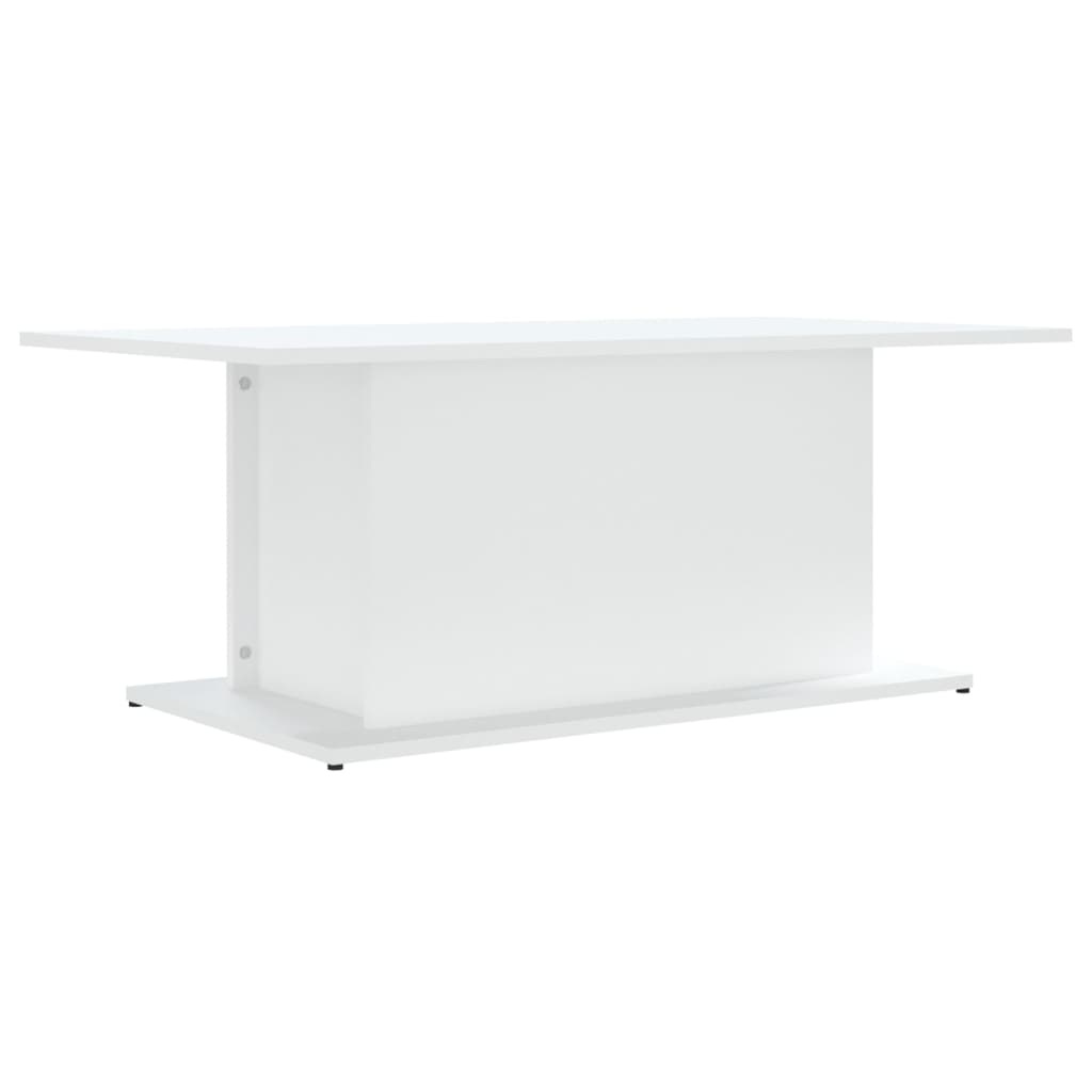Salongbord hvit 102x55,5x40 cm konstruert tre