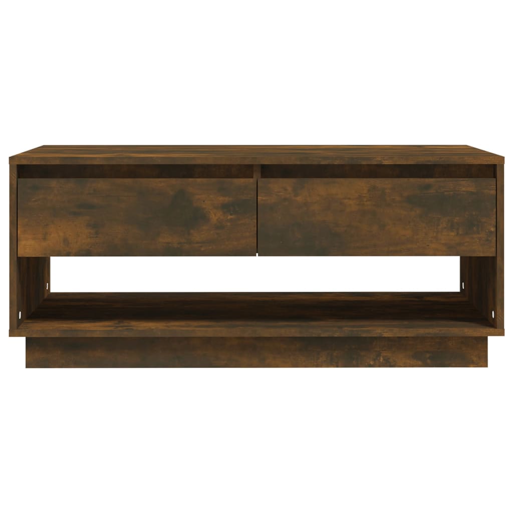 Salongbord røkt eik 102,5x55x44 cm konstruert tre