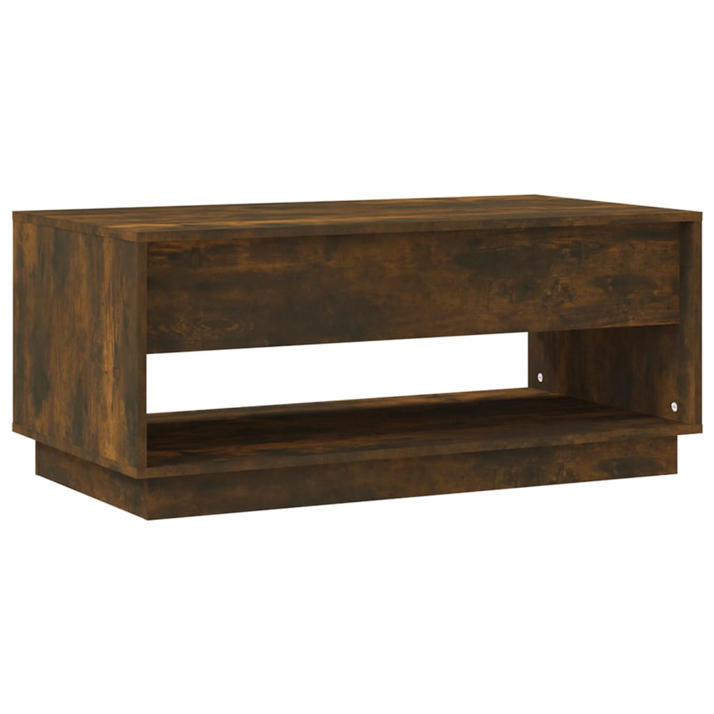 Salongbord røkt eik 102,5x55x44 cm konstruert tre