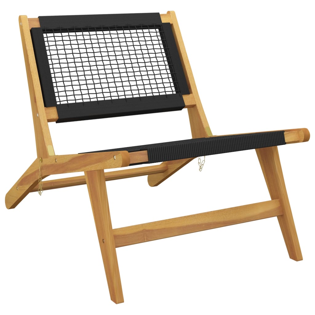Hagestol med fotstøtte heltre teak og polyester