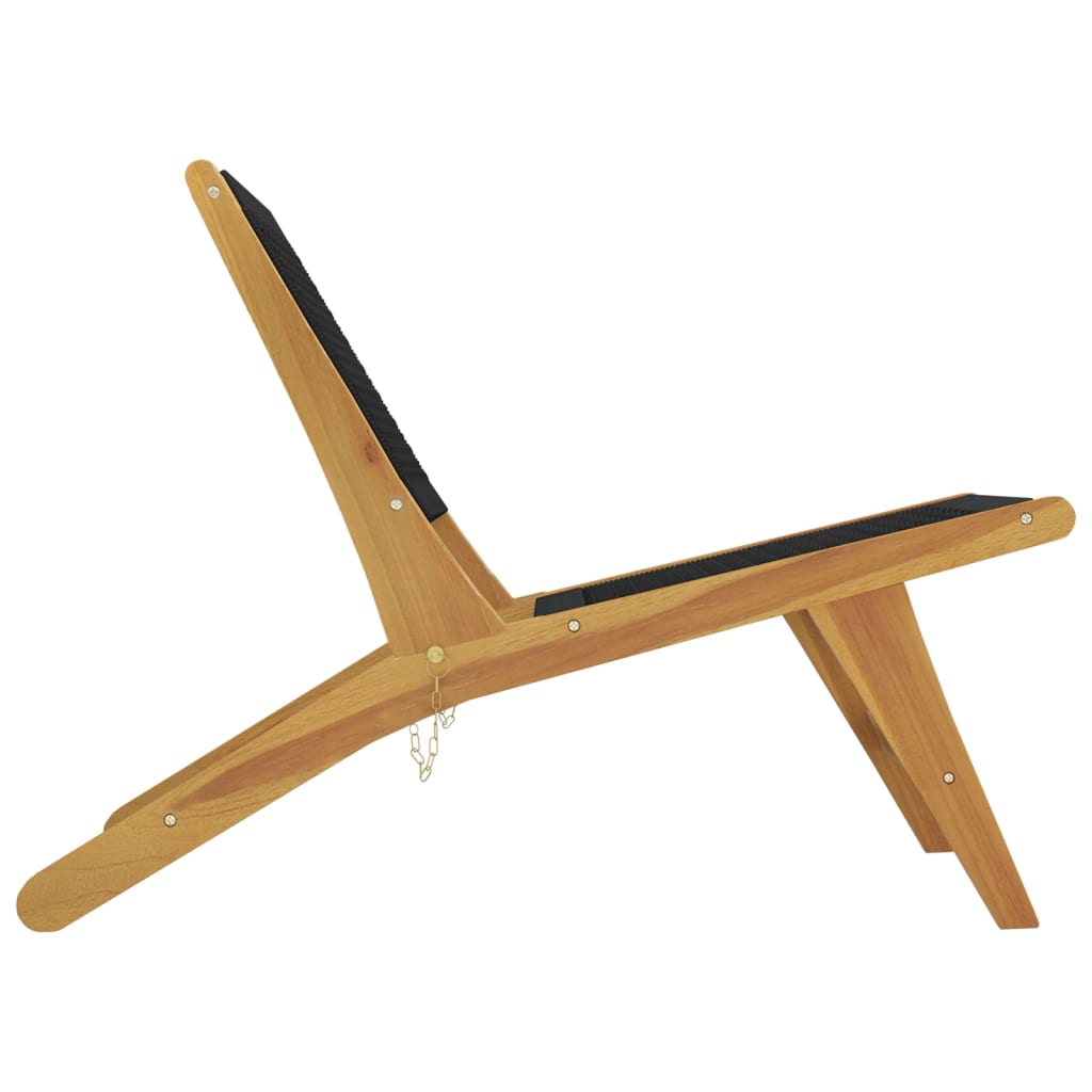 Hagestol med fotstøtte heltre teak og polyester