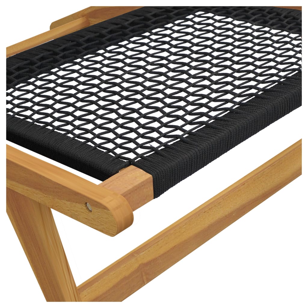 Hagestol med fotstøtte heltre teak og polyester