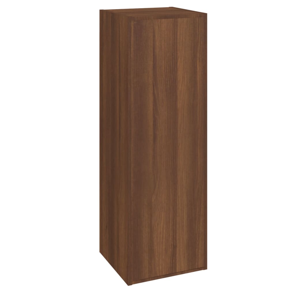 Tv-Benker 2 Stk Brun Eik 30,5X30X90 Cm Konstruert Tre