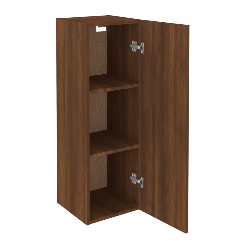 Tv-Benker 2 Stk Brun Eik 30,5X30X90 Cm Konstruert Tre