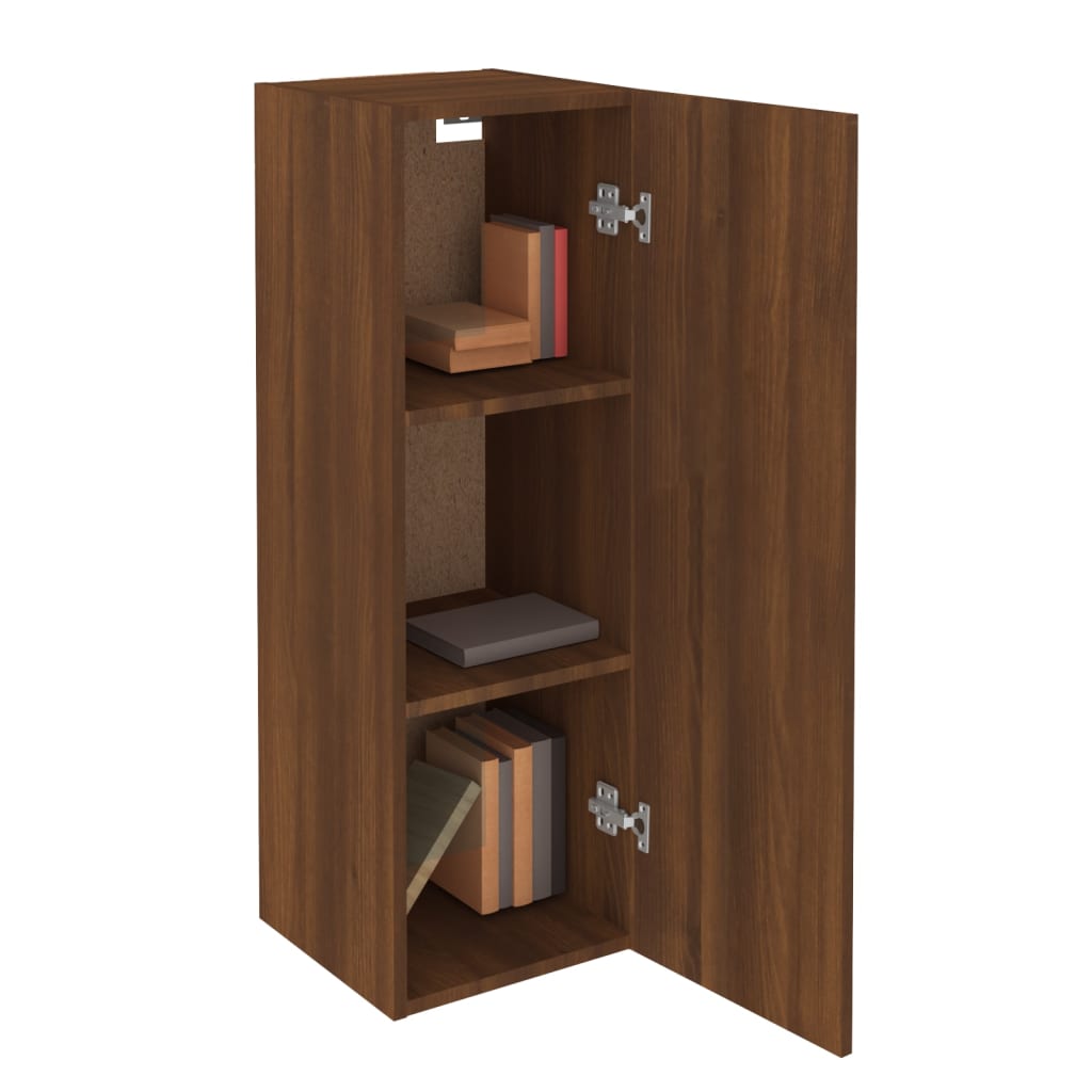 Tv-Benker 2 Stk Brun Eik 30,5X30X90 Cm Konstruert Tre