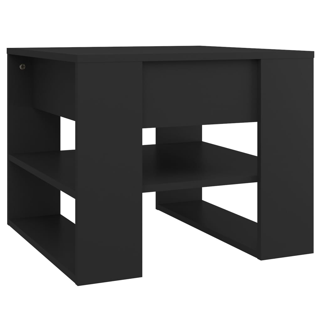 Salongbord svart 55,5x55x45 cm konstruert tre