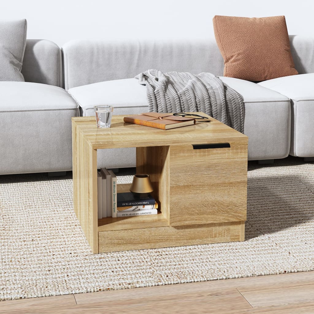 Salongbord sonoma eik 50x50x36 cm konstruert tre