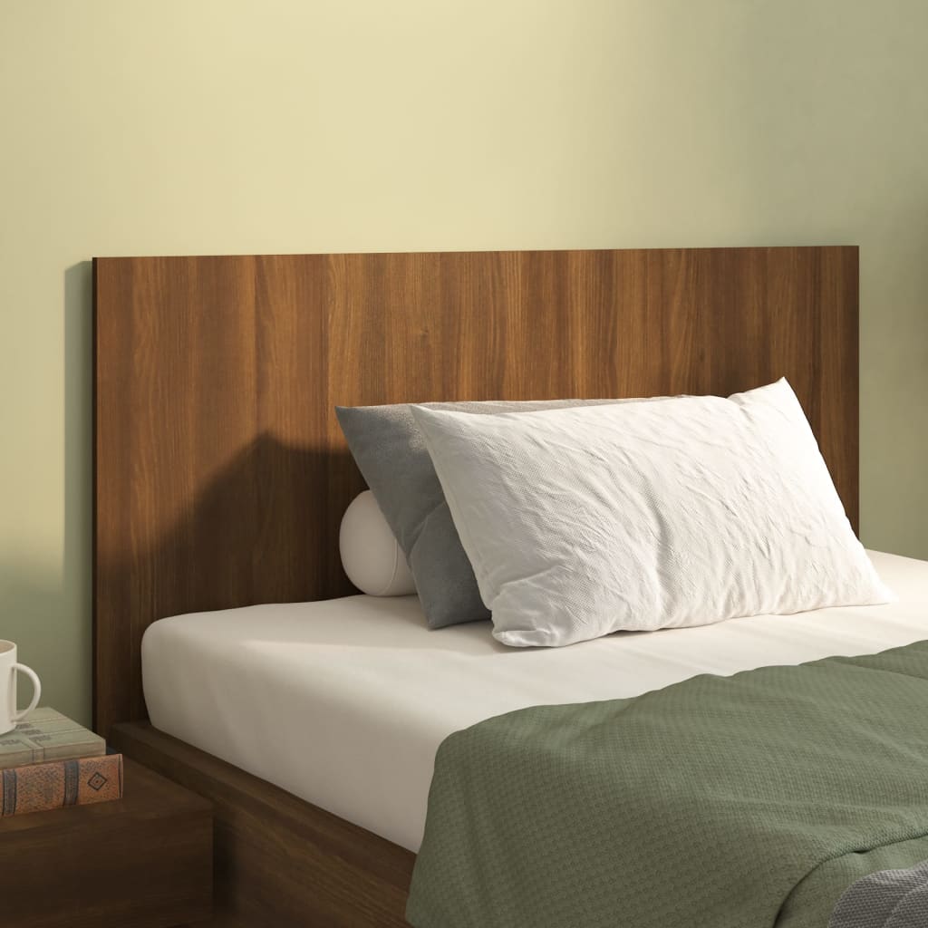 Sengegavl Brun Eik 120X1,5X80 Cm Konstruert Tre
