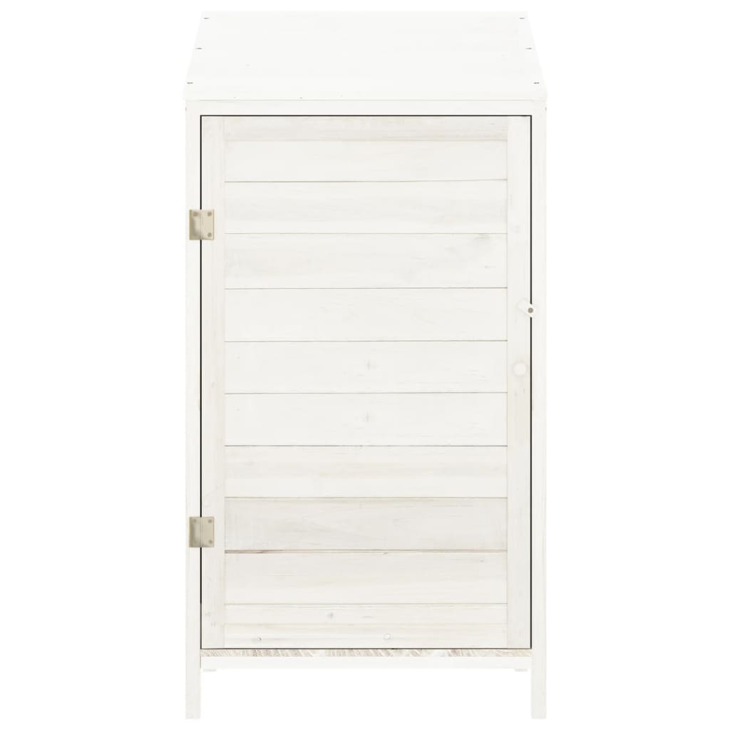 Hageskur hvit 55x52x112 cm heltre gran