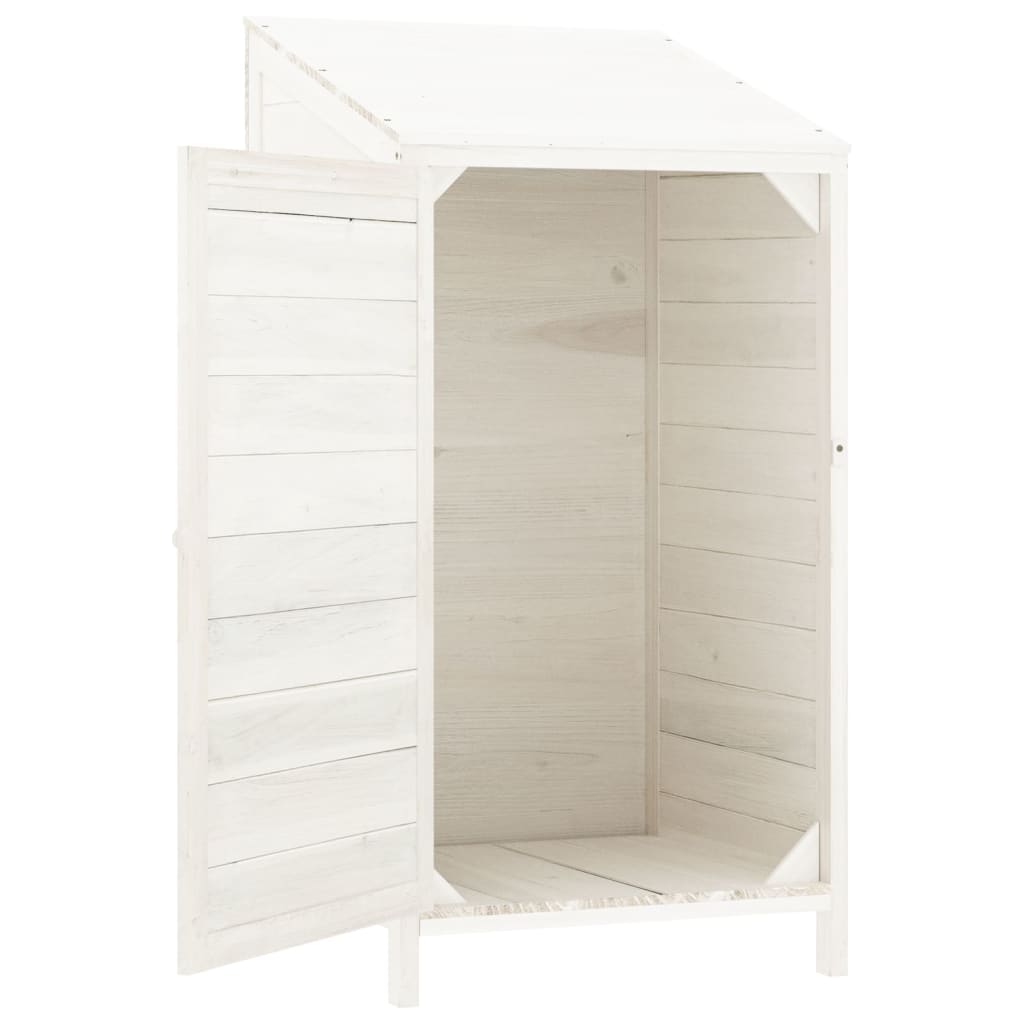Hageskur hvit 55x52x112 cm heltre gran
