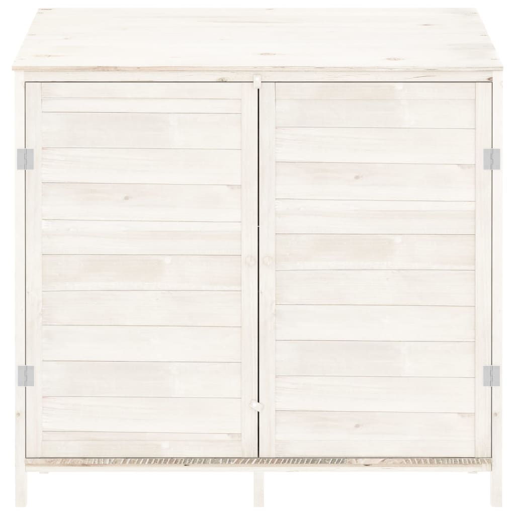 Hageskur hvit 102x52x112 cm heltre gran