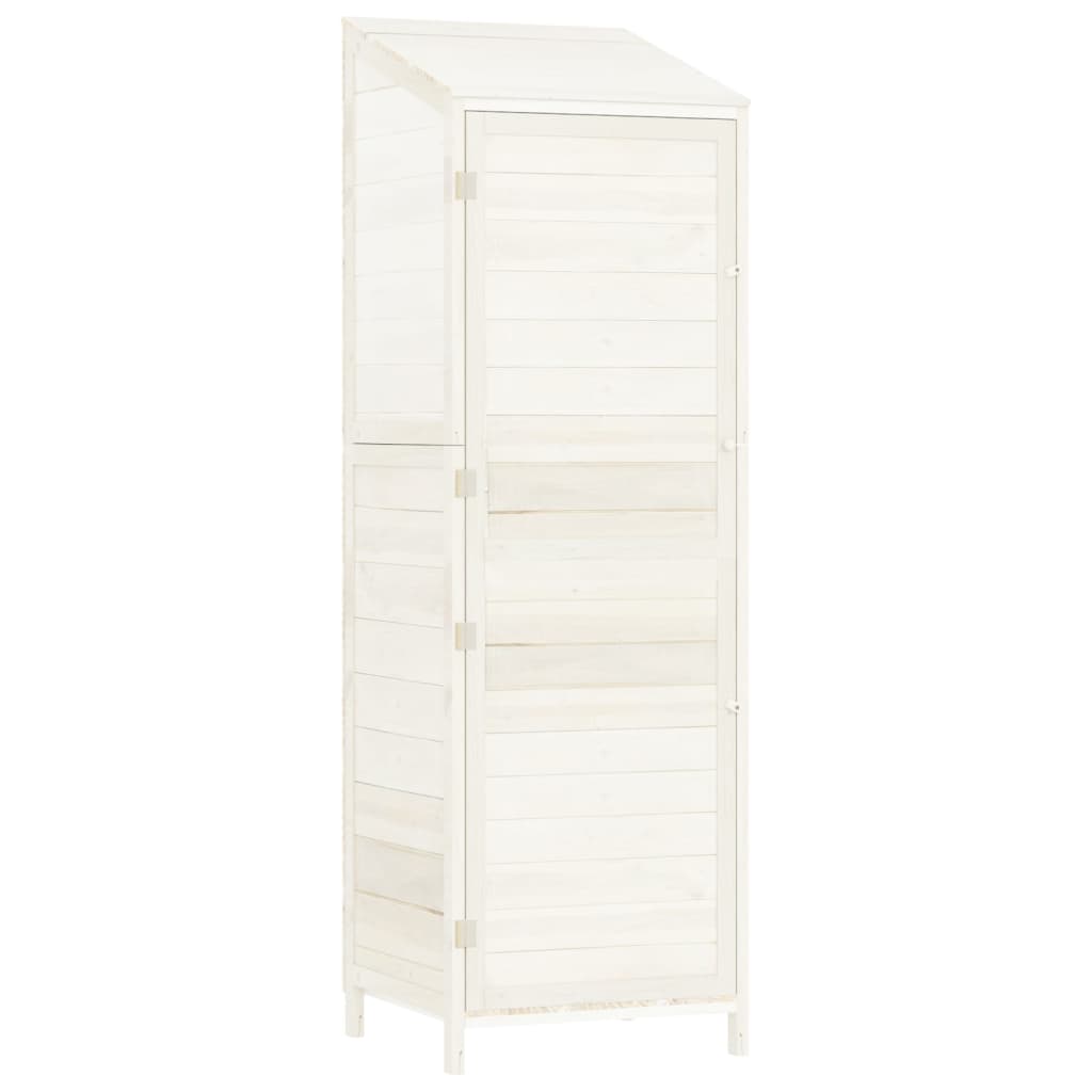 Hageskur hvit 55x52x174,5 cm heltre gran