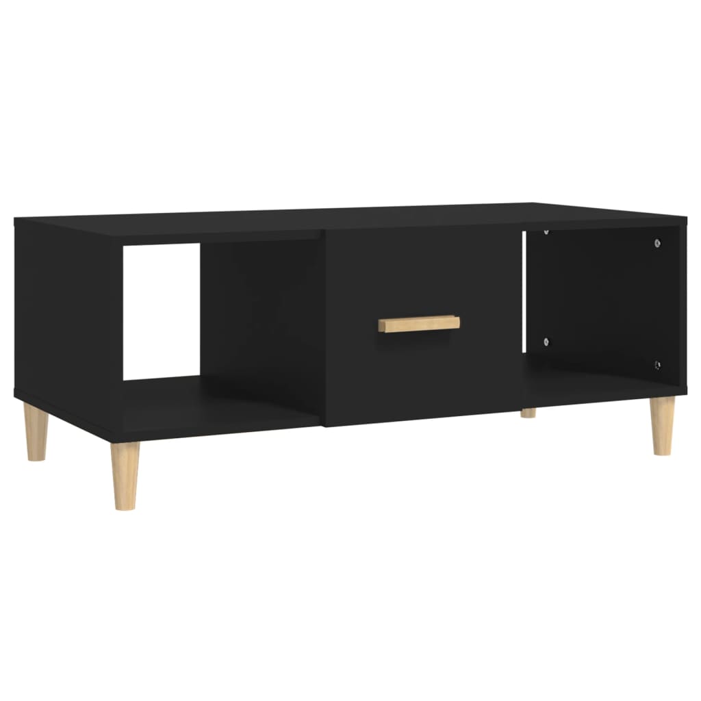 Salongbord svart 102x50x40 cm konstruert tre