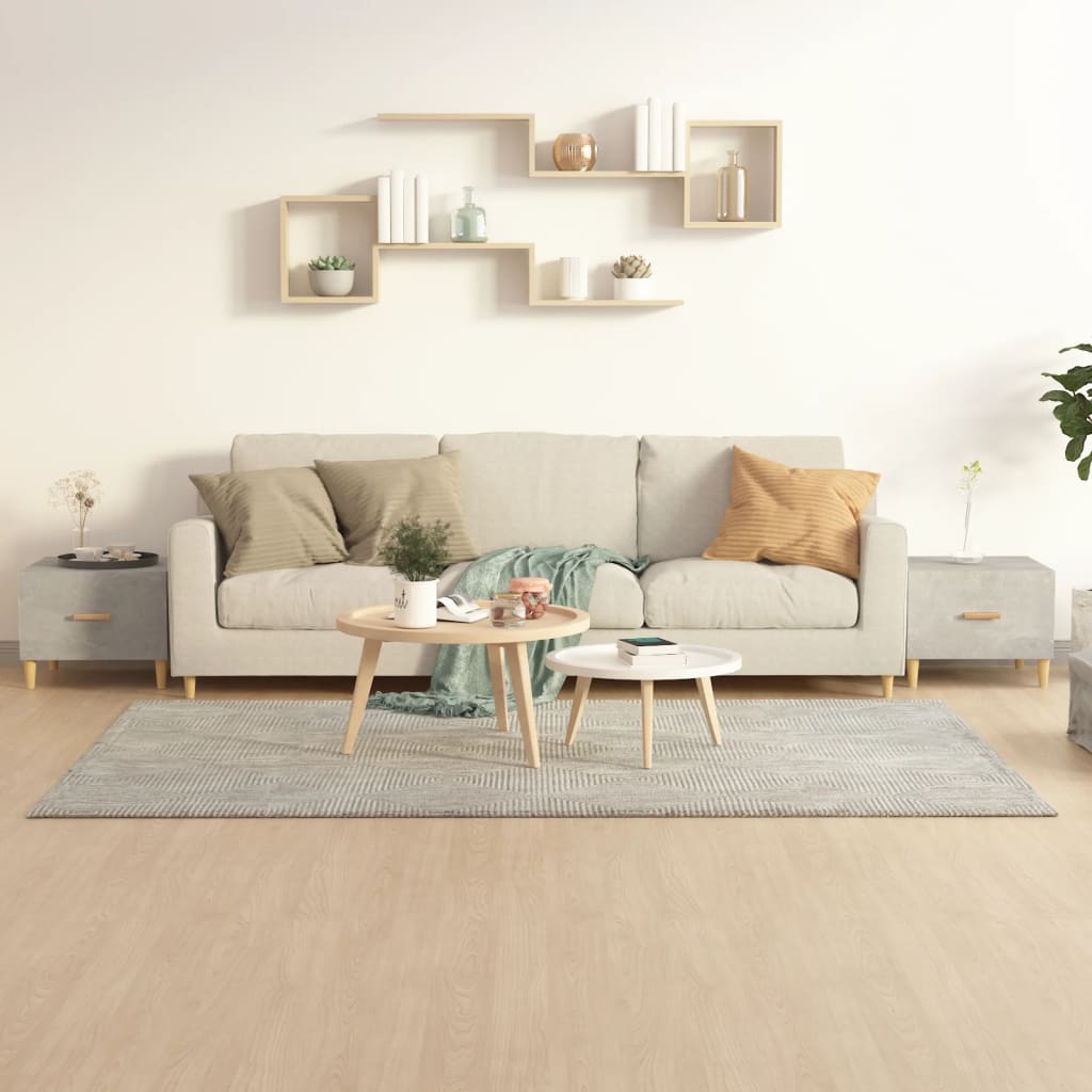 Salongbord 2 stk betonggrå 50x50x40 cm konstruert tre