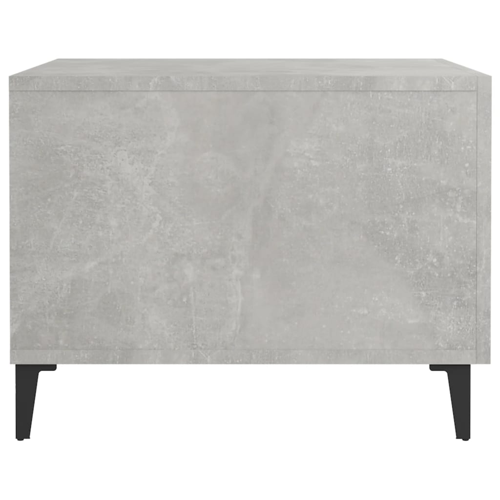 Salongbord med metallben 2 stk betonggrå 50x50x40 cm