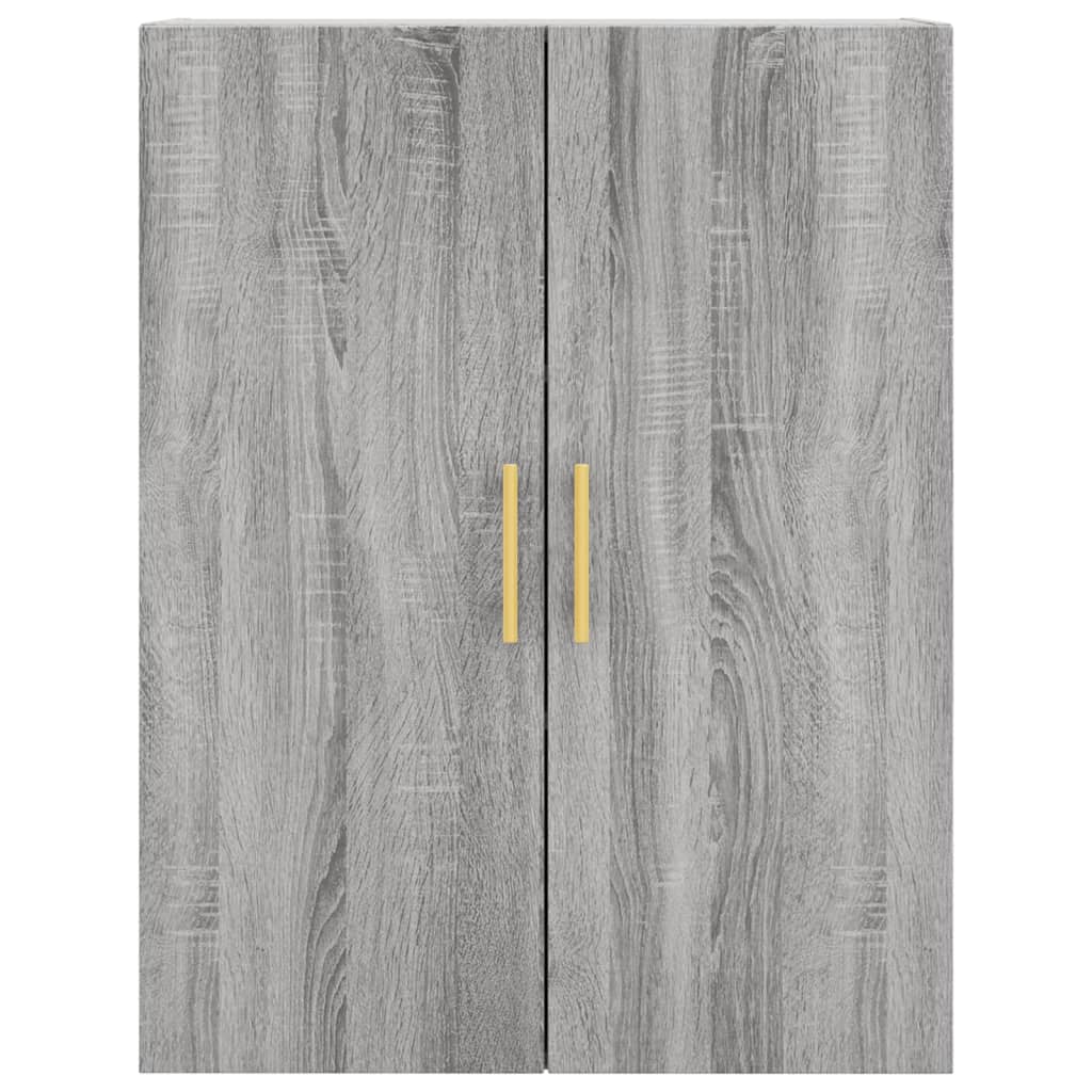 Highboard Grå Sonoma 69,5X34X180 Cm Konstruert Tre
