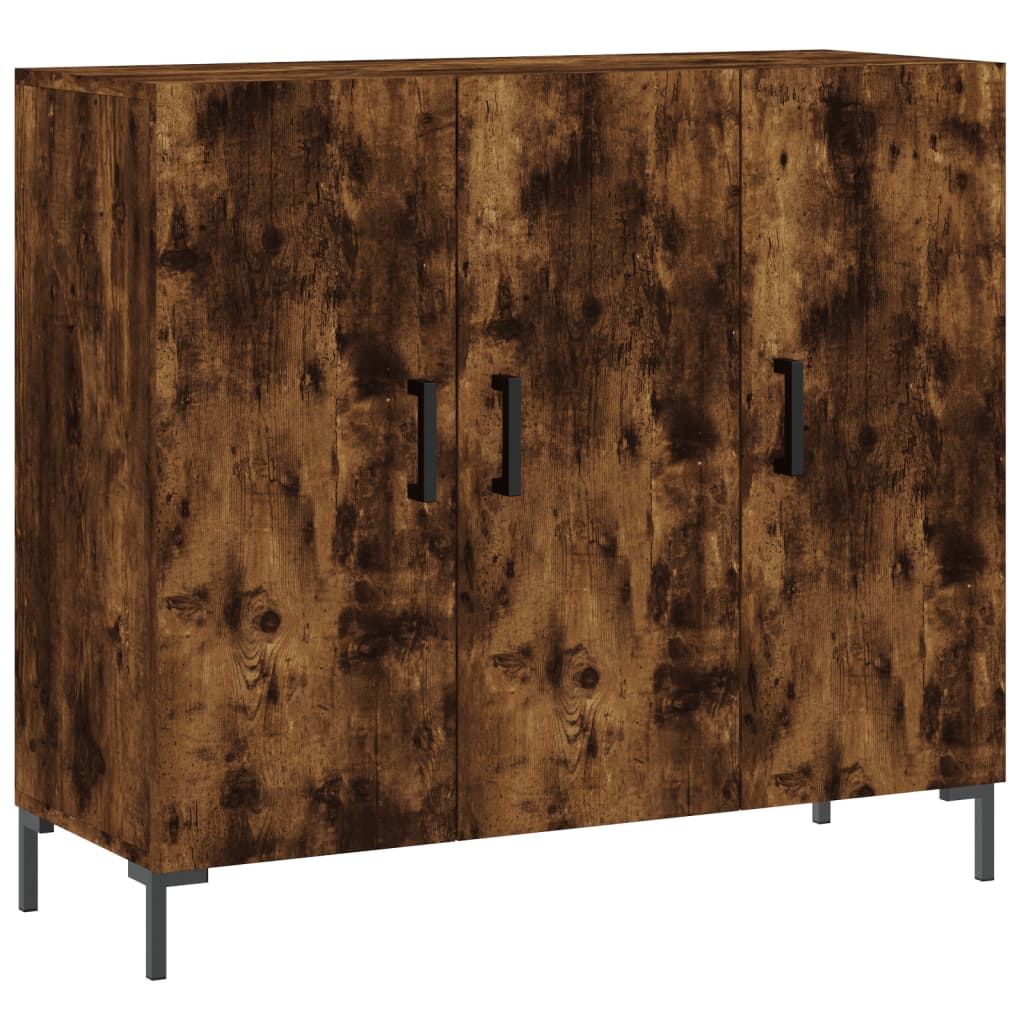 Skjenk Røkt Eik 90X34X80 Cm Konstruert Tre