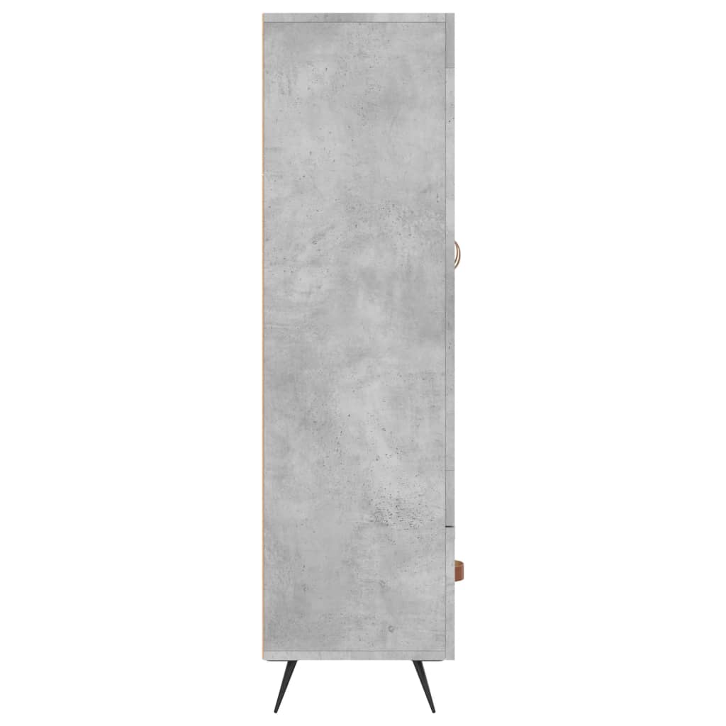 Highboard Betonggrå 69,5X31X115 Cm Konstruert Tre