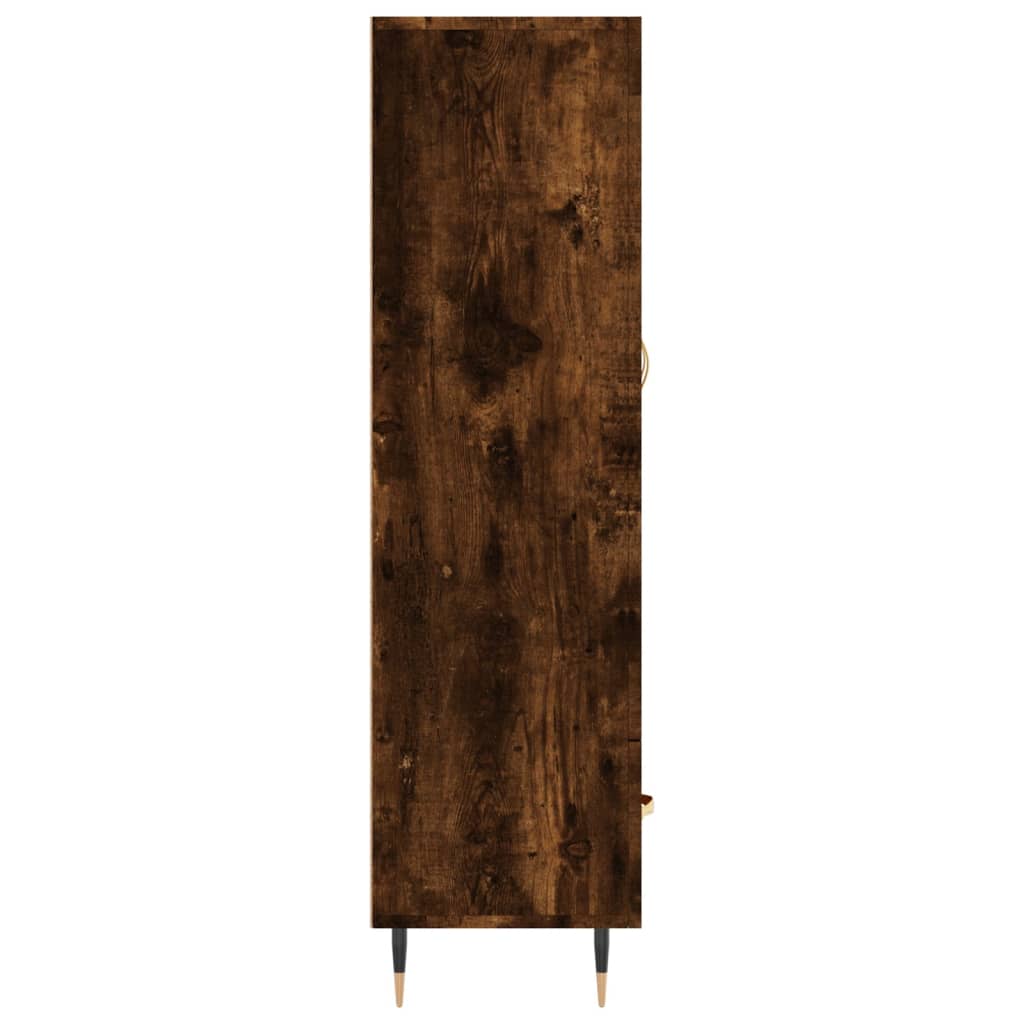 Highboard Røkt Eik 69,5X31X115 Cm Konstruert Tre