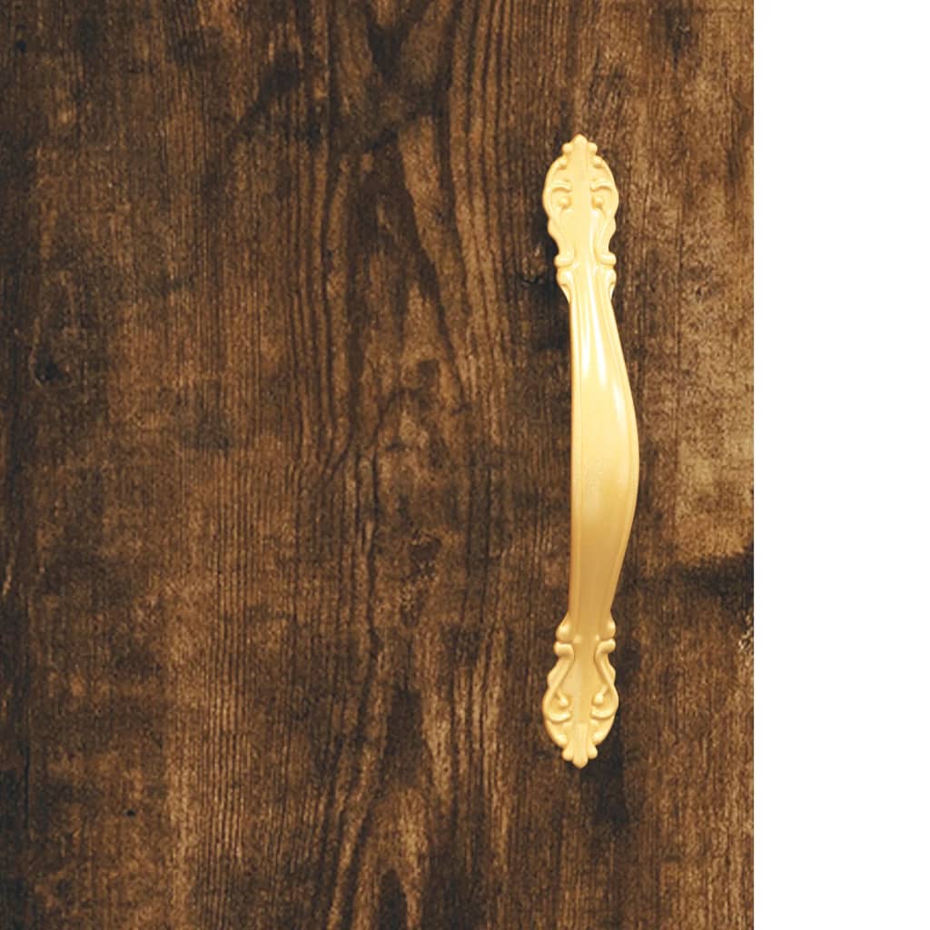 Highboard Røkt Eik 69,5X31X115 Cm Konstruert Tre