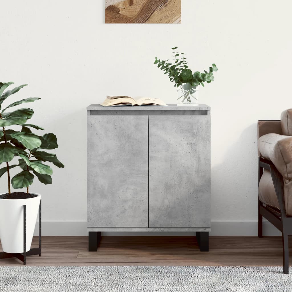Skjenk Betonggrå 60X35X70 Cm Konstruert Tre