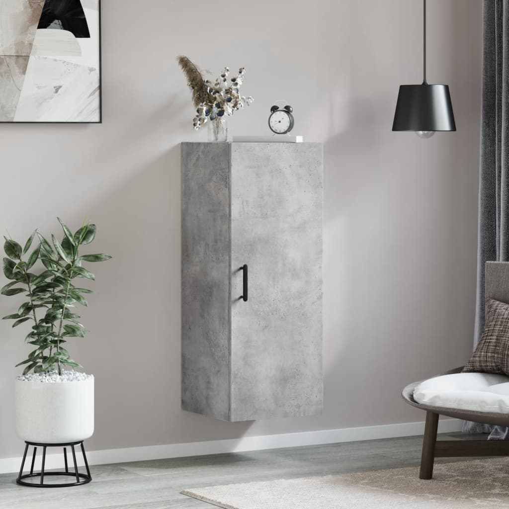 Veggskap Betonggrå 69,5X34X90 Cm
